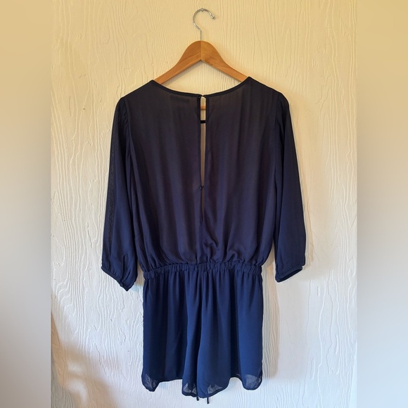 Babaton Aritzia Keagan Navy Blue Romper Playsuit - Picture 6 of 17